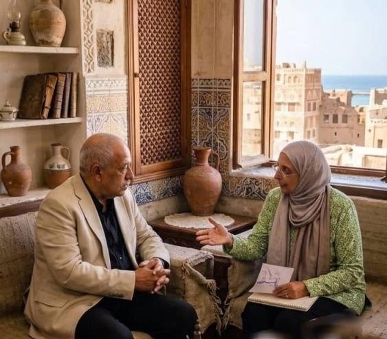 باحشوان يطمئن على صحة الأستاذة "رضية شمشير" نائب نقيب الصحفيين والإعلاميين الجنوبيين