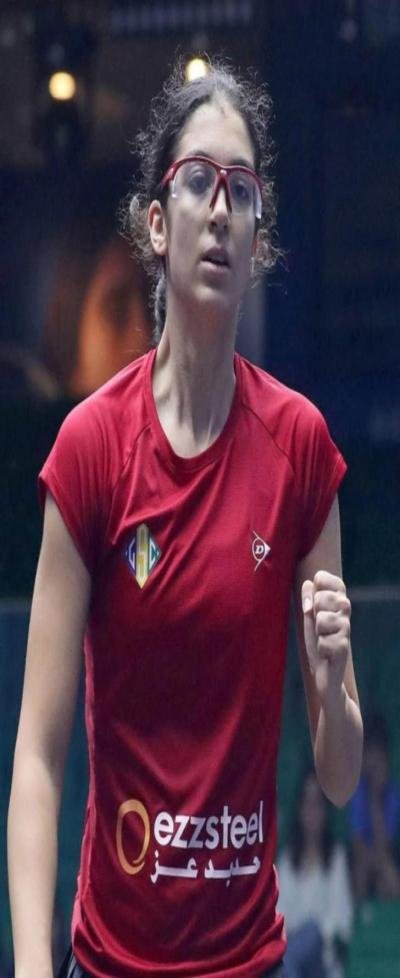 البطلة المصرية الناشئة "أمينة عرفي" الثالثة بالتصنيف العالمي للاسكواش