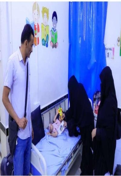 انتقالي شبوة يتفقد قسم الأطفال في مستشفى الأمومة والطفولة بمدينة عتق